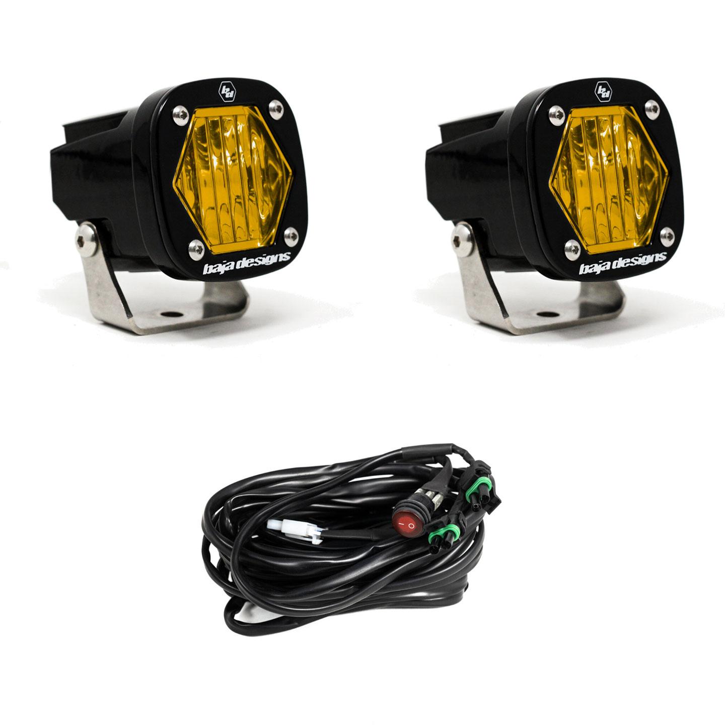 S1 BLACK LED AUXILIARY LIGHT POD PAIR - UNIVERSAL