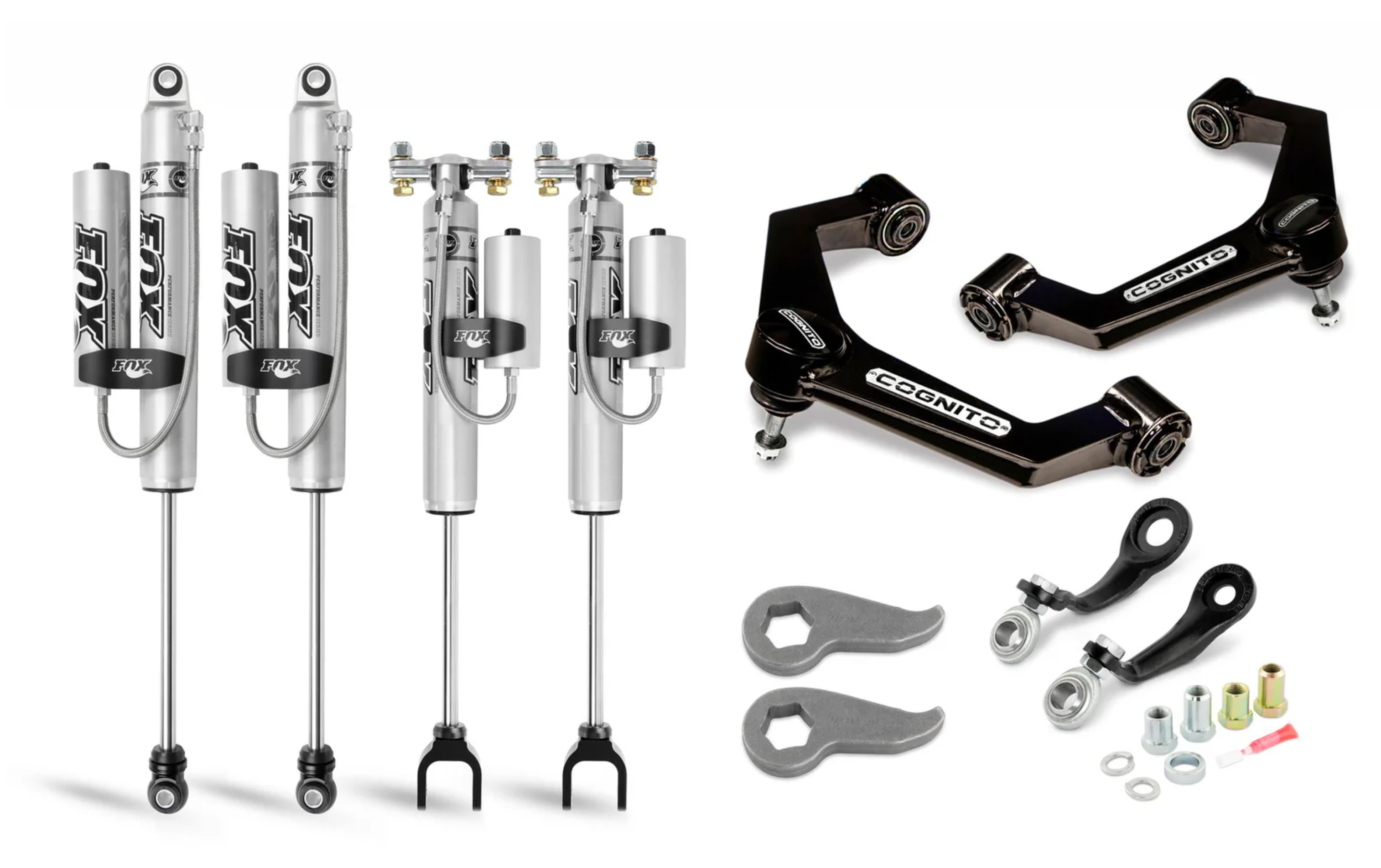 Cognito Motorsports 3-Inch Premier Leveling Kit with Fox PSRR 2.0 Shocks for 2020-2021 Silverado/Sierra 2500/3500 2WD/4WD