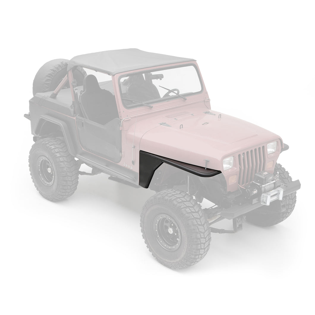 Smittybilt XRC FRONT TUBE FENDERS - BLACK TEXTURED JEEP 76-86 CJ7 76866